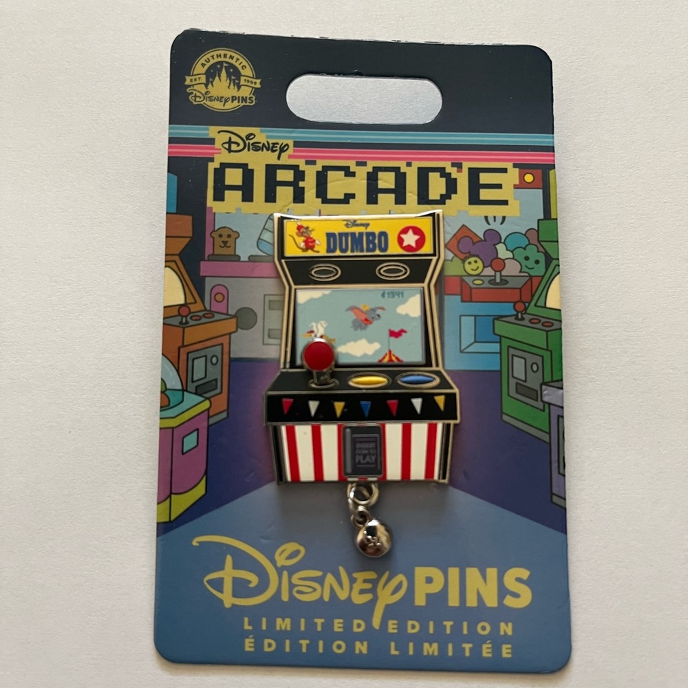 Disney Park Pin Trading Limited Release Enamel Pin Dumbo Arcade